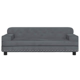 Dog Bed Dark Grey 90x53x30 cm Velvet