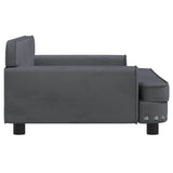 Dog Bed Dark Grey 90x53x30 cm Velvet