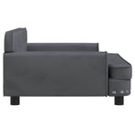 Dog Bed Dark Grey 90x53x30 cm Velvet