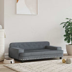 Dog Bed Dark Grey 90x53x30 cm Velvet
