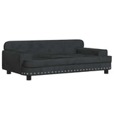 Dog Bed Black 90x53x30 cm Velvet - Front View