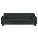 Dog Bed Black 90x53x30 cm Velvet - Side View