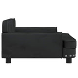 Dog Bed Black 90x53x30 cm Velvet - Top-Down View