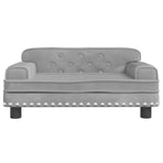 Dog Bed Light Grey 70x45x30 cm Velvet
