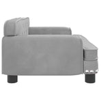 Dog Bed Light Grey 70x45x30 cm Velvet