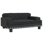 Dog Bed Black 70x45x30 cm Velvet