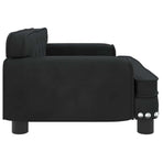 Dog Bed Black 70x45x30 cm Velvet