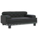 Dog Bed Black 70x45x30 cm Faux Leather