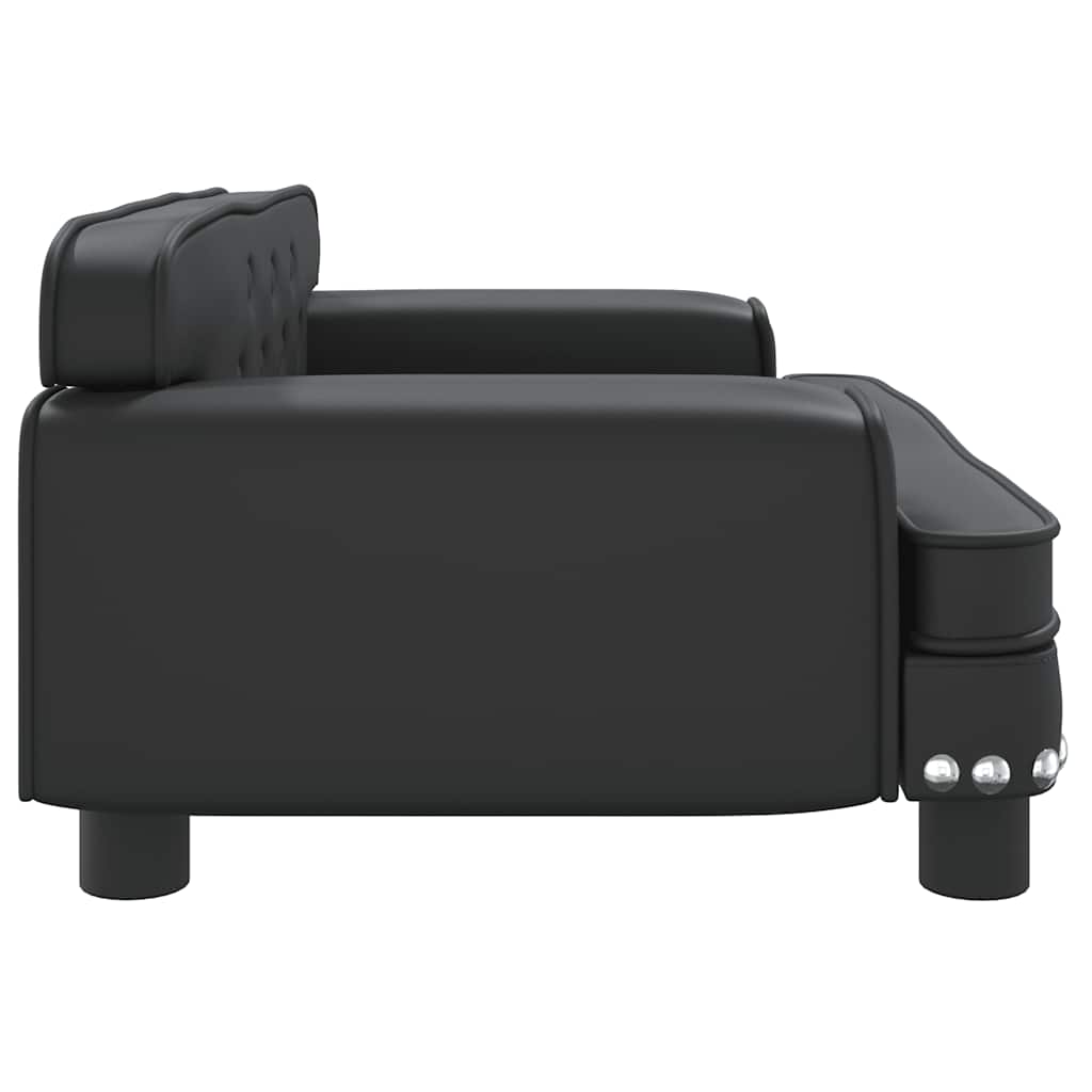 Dog Bed Black 70x45x30 cm Faux Leather