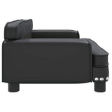 Dog Bed Black 70x45x30 cm Faux Leather