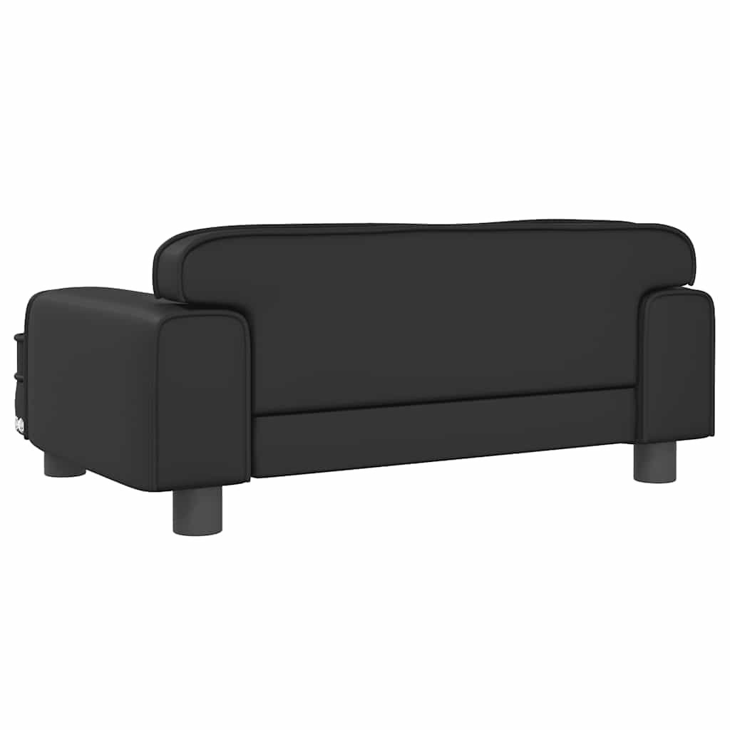 Dog Bed Black 70x45x30 cm Faux Leather