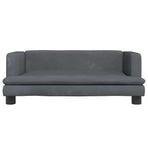 Dog Bed Dark Grey 80x45x30 cm Velvet