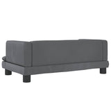 Dog Bed Dark Grey 80x45x30 cm Velvet - 45-Degree Angle