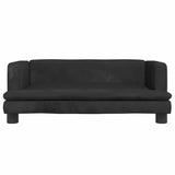 Dog Bed Black 80x45x30 cm Velvet - Side View