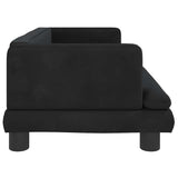 Dog Bed Black 80x45x30 cm Velvet - Top-Down View