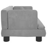 Dog Bed Light Grey 60x40x30 cm Velvet - Top-Down View