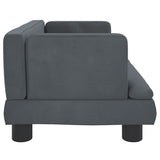 Dog Bed Dark Grey 60x40x30 cm Velvet - Top-Down View