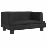 Dog Bed Black 60x40x30 cm Velvet