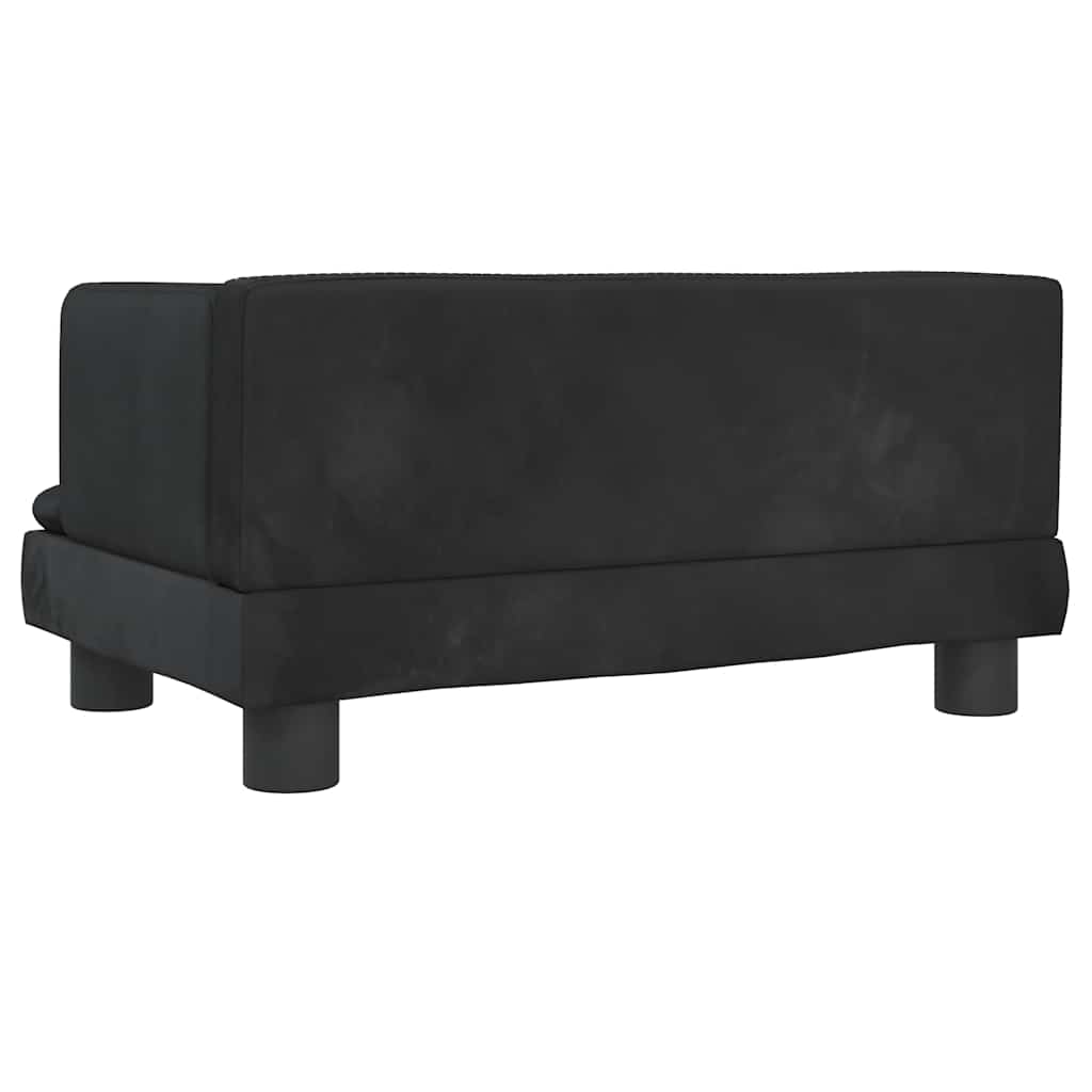 Dog Bed Black 60x40x30 cm Velvet
