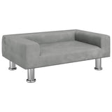 Dog Bed Light Grey 70x45x26.5 cm Velvet