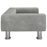 Dog Bed Light Grey 70x45x26.5 cm Velvet - Top-Down View