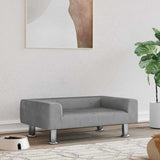 Dog Bed Light Grey 70x45x26.5 cm Velvet