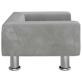 Dog Bed Light Grey 50x40x26.5 cm Velvet - Top-Down View