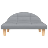 Dog Bed Light Grey 70x52x30 cm Fabric - Side View