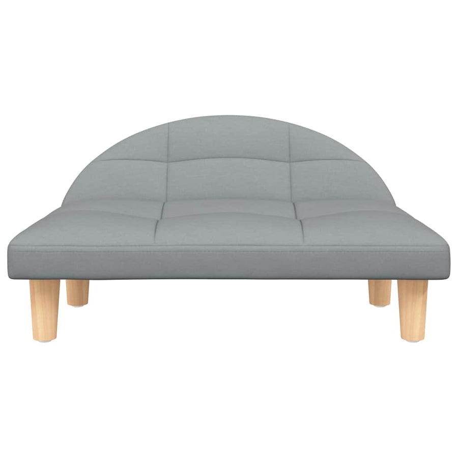 Dog Bed Light Grey 70x52x30 cm Fabric