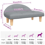 Dog Bed Light Grey 70x52x30 cm Fabric