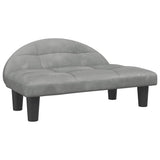 Dog Bed Light Grey 70x52x30 cm Velvet - Front View