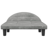 Dog Bed Light Grey 70x52x30 cm Velvet