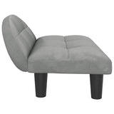 Dog Bed Light Grey 70x52x30 cm Velvet - Top-Down View