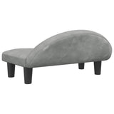 Dog Bed Light Grey 70x52x30 cm Velvet - 45-Degree Angle