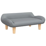 Dog Bed Light Grey 70x40x24 cm Fabric - Front View