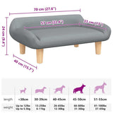 Dog Bed Light Grey 70x40x24 cm Fabric