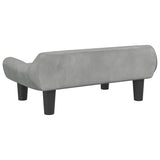 Dog Bed Light Grey 70x40x24 cm Velvet - 45-Degree Angle