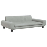 Dog Bed Light Grey 100x54x33 cm Velvet