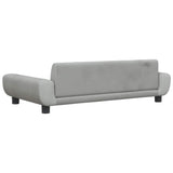 Dog Bed Light Grey 100x54x33 cm Velvet - 45-Degree Angle