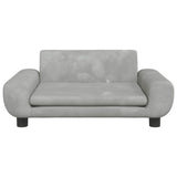 Dog Bed Light Grey 70x45x33 cm Velvet - Side View