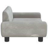 Dog Bed Light Grey 70x45x33 cm Velvet - Top-Down View