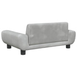Dog Bed Light Grey 70x45x33 cm Velvet - 45-Degree Angle