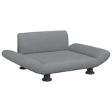 Dog Bed Light Grey 70x45x28 cm Fabric - Front View