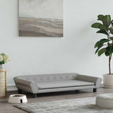 Dog Bed Light Grey 100x50x21 cm Velvet