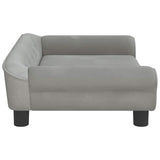Dog Bed Light Grey 70x48x22 cm Velvet