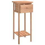 Side Table with Drawer 25x25x60cm Solid Wood Walnut - Top-Down View