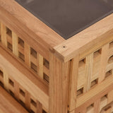 Bedside Cabinets 2 pcs 34x34x34 cm Solid Wood Walnut - Low Angle