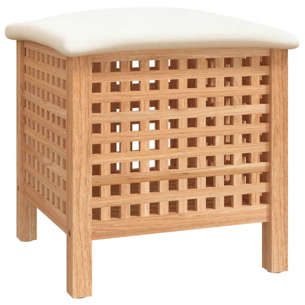Bathroom Stool 48x47.5x52 cm Solid Wood Walnut