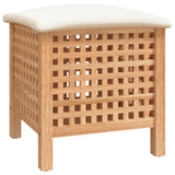 Bathroom Stool 48x47.5x52 cm Solid Wood Walnut - Front View