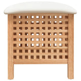 Bathroom Stool 48x47.5x52 cm Solid Wood Walnut - 45-Degree Angle